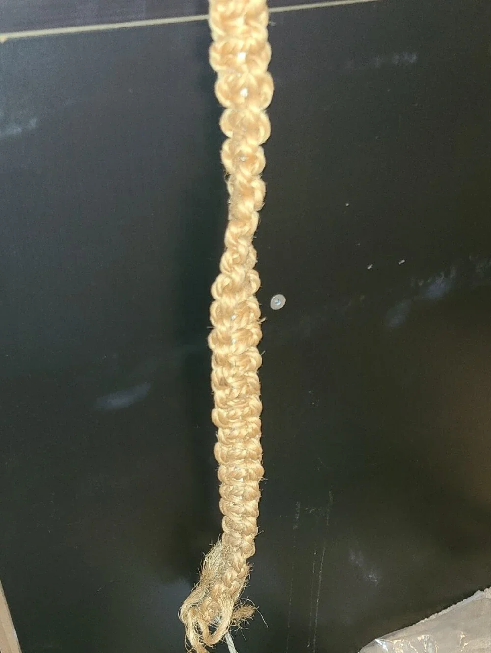 Handcrafted Macrame Hanging Lamp  Natural Beige Jute